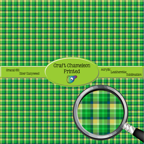 St. Patrick's Plaid ~ Leon's Pattern ~ Vinyl, Leatherette, HTV, Acrylic, Sublimation