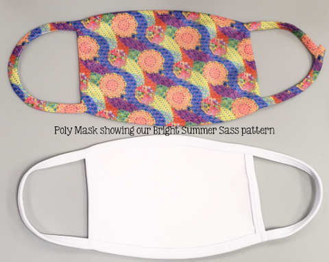 Polyester Sublimation Mask - 3 Sizes Plus Sublimation Print or Digital Print