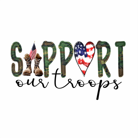 Support Our Troops Digital Sublimation Design