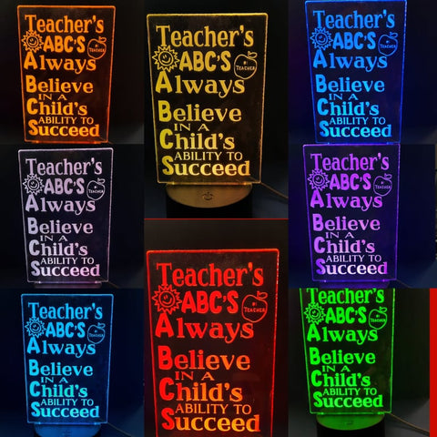 Teacher's ABCs Light Base Design by ONE Designs DESIGN ONLY