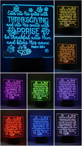 Psalm 100:4 Square Light Base Design by ONE Designs DESIGN ONLY