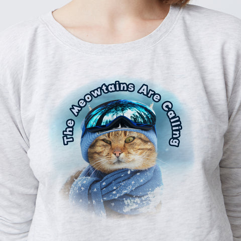 The Meowtains are Calling Digital Sublimation Design