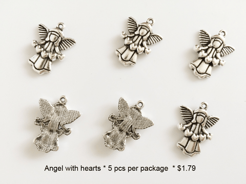 Angel with Hearts Charms - CraftChameleon
