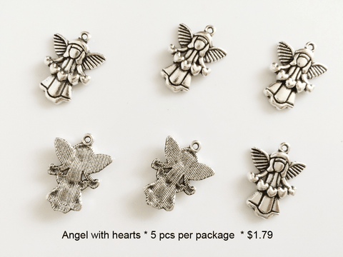 Angel with Hearts Charms - CraftChameleon