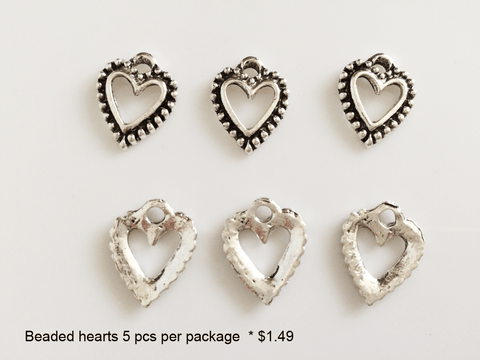 Beaded Heart Charms - CraftChameleon