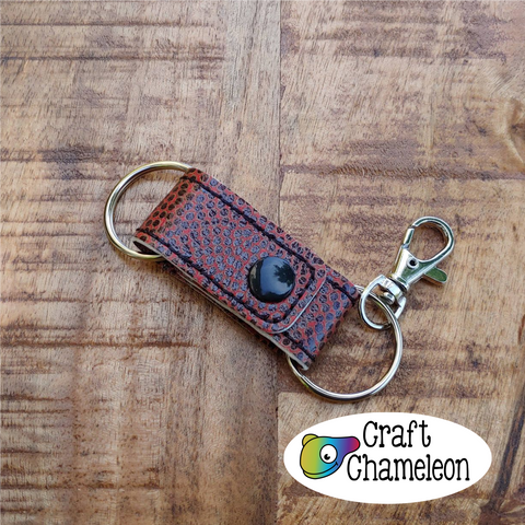 In The Hoop Embroidery Faux Leather Valet Key Fob Design Only