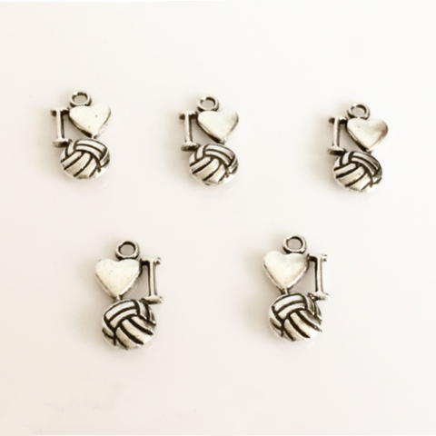 I (heart) Volleyball Charms