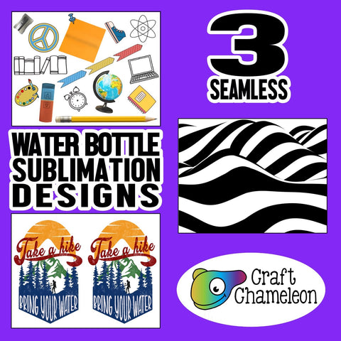 25 Ounce Water Bottle  Sublimation Digital Design