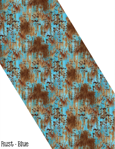 Sublimation Transfer Patterns for Polyester Mask - Rust - Blue