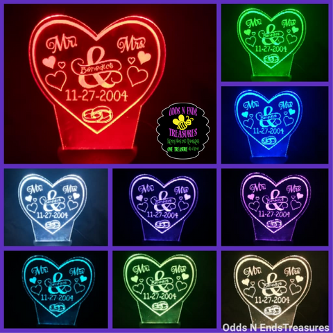 Wedding Anniversary Heart Light Base Design by ONE Designs DESIGN ONLY