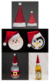Mini Santa Hat for 2" Disks ~ Set of 5 - CraftChameleon