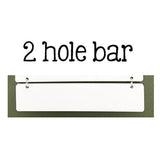 Personalizable Blank Acrylic Home Decor Sign Set with Seaonal Symbols - Clear Acrylic Rectangle Bar 2 Hole - Black Acrylic Rectangle Bar 2 Hole - White Acrylic Rectangle Bar 2 Hole