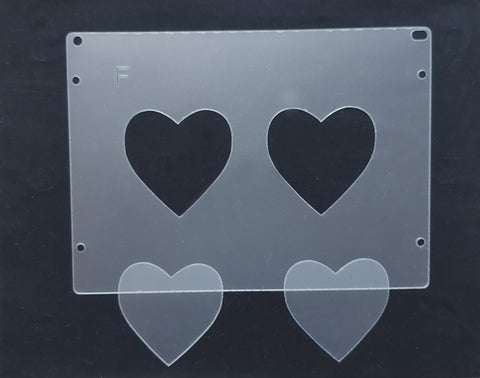 3" Heart Plastic Template for Etching