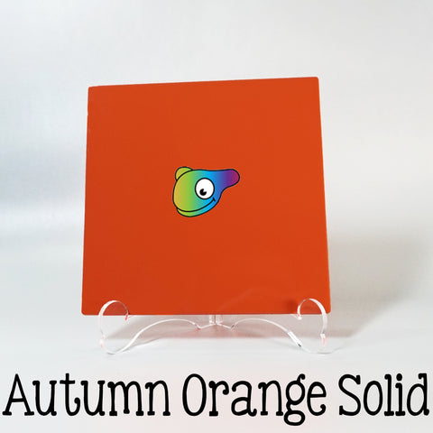 Autumn Orange Solid Color Acrylic Sheets ~ Multiple Sizes