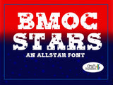 BMOC Font - A Big Man on Campus Font ~ Multiple Styles - Stars