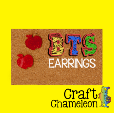 Apple Acrylic Shaped DIY Earrings - CraftChameleon