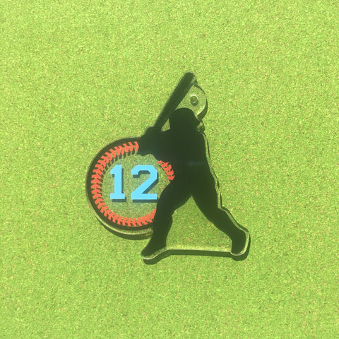 Baseball Player/Batter Monogram Shaped Acrylic - CraftChameleon
 - 1