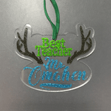 Antlers with space for Personalization Shaped Acrylic - CraftChameleon