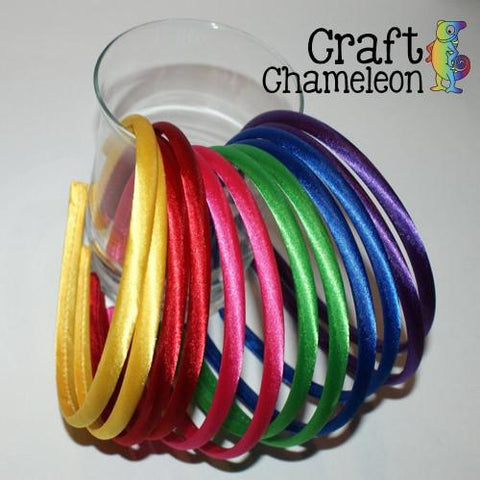 Set of 12 ~ Satin Headbands Standard Size - CraftChameleon
 - 1