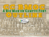 BMOC Font - A Big Man on Campus Font ~ Multiple Styles - Outline