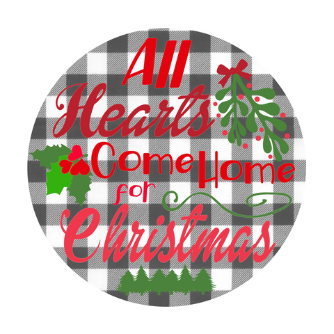 All Hearts Come Home for Christmas Wordart Digital Design