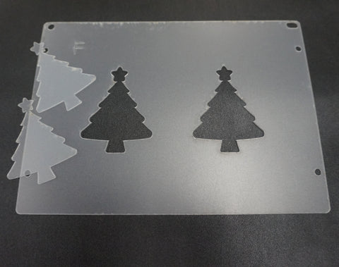 Christmas Tree New for 2021  3" Plastic Template for Etching