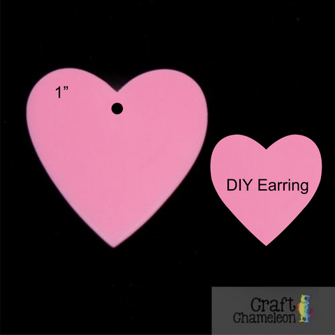 Heart Shape DIY Acrylic Earrings - CraftChameleon