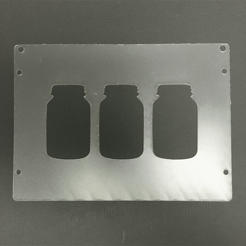Mason Jar 3.5 inch Plastic Template for Etching - CraftChameleon