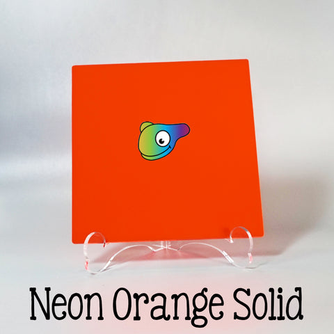 Neon Orange Solid Color Acrylic Sheets ~ Multiple Sizes
