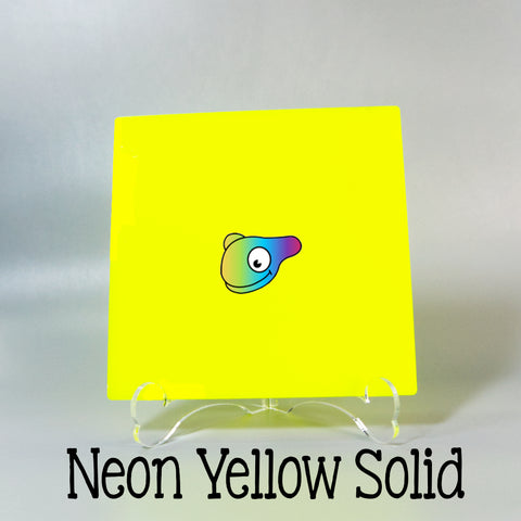 Neon Yellow Solid Color Acrylic Sheets ~ Multiple Sizes