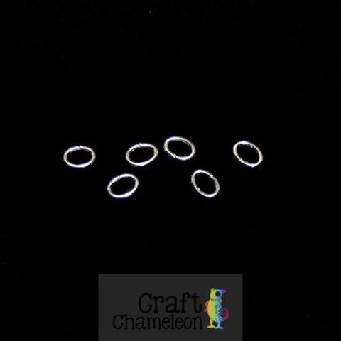 Set of 50 ~ Heavy Gauge Silver Plated, Silver Tone or Gold Tone Oval Jump Rings - CraftChameleon
 - 1