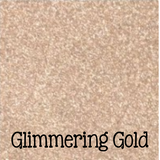 Siser EasyPSV Glitter Adhesive Vinyl ~ 12" x 12" sheets ~ Multiple Colors - Glimmering Gold