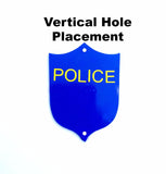 1.5" Acrylic Police Badge TWO HOLES Shape - CraftChameleon