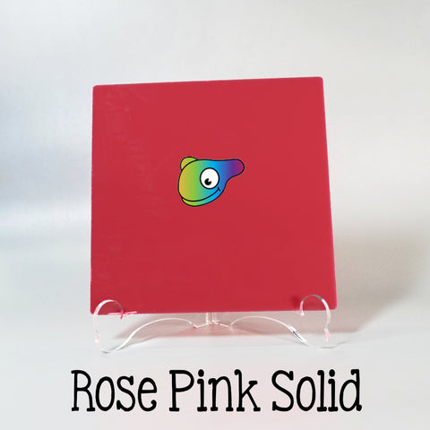 Rose Pink Solid Color Acrylic Sheets ~ Multiple Sizes