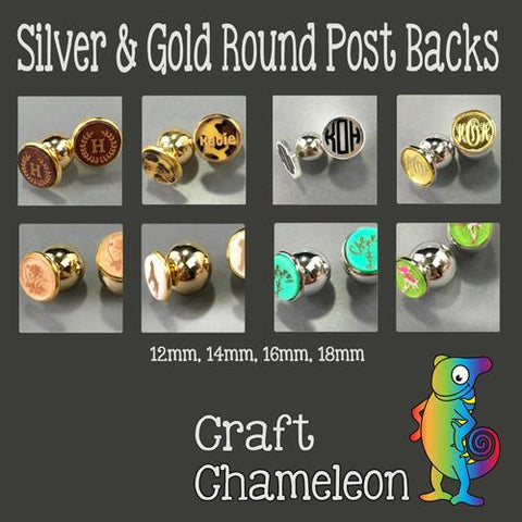 Gold & Silver Tone Round Earring Backs - CraftChameleon