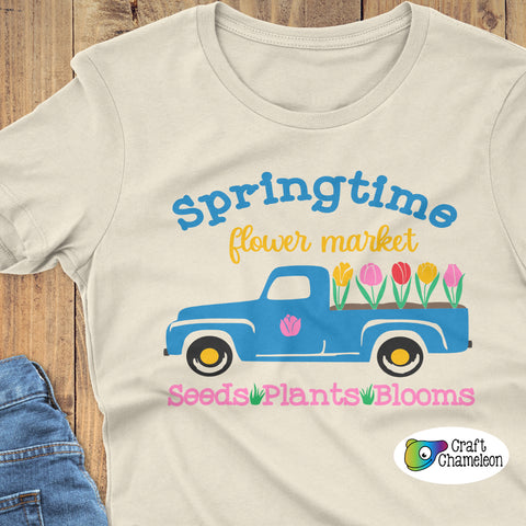 CC Springtime Flower Market Tulip Truck - DESIGN ONLY