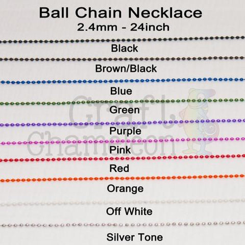 Set of 25 ~ 24" Ball Chain Necklace - CraftChameleon
