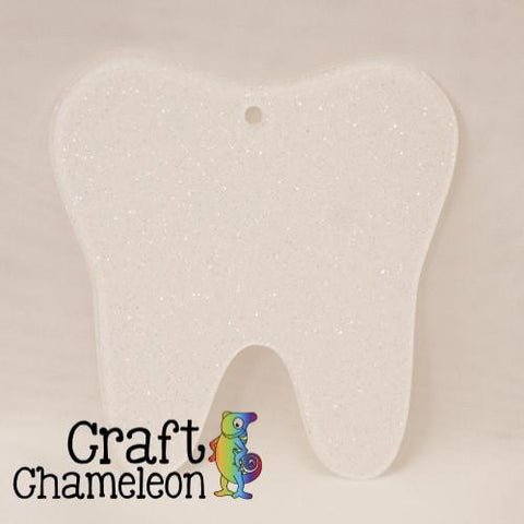 Set of 10 ~ Tooth Acrylic Charm Shape for Bracelet Necklace Earrings - CraftChameleon
 - 1