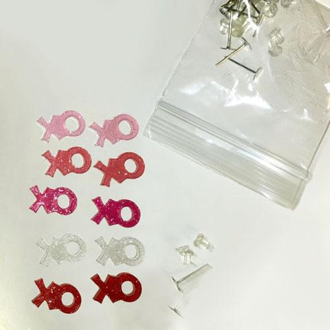 X and O DIY Acrylic Blank Earrings