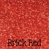 Siser EasyPSV Glitter Adhesive Vinyl ~ 12" x 12" sheets ~ Multiple Colors - Brick Red