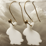 Bunny (side view) Acrylic Earrings ~ mulitple sizes bracelet necklace earrings - CraftChameleon
