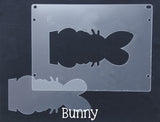 Light Base Shapes Plastic Template for Etching ~ Multiple Styles - Bunny