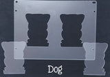 Light Base Shapes Plastic Template for Etching ~ Multiple Styles - Dog Night Light