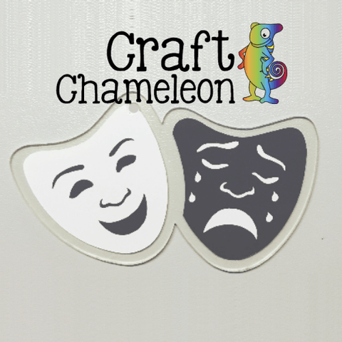 Drama Masks Acrylic Shape - CraftChameleon
 - 1