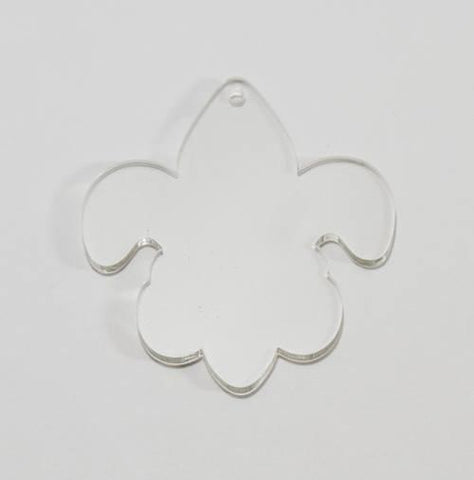 3 " Acrylic Shaped Fleur De Lis - CraftChameleon
 - 1