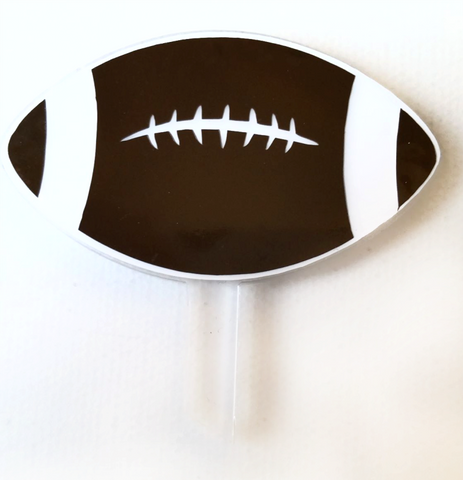 Football Cupcake Pick Acrylic Blank Shape