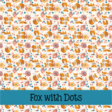 VMC September 2020 Box Exlusive Patterns - Adhesive Vinyl / Fox with Dots - Heat Transfer Vinyl (HTV) / Fox with Dots - Leatherette / Fox with Dots - Sublimation Transfer (8.5" x 11") / Fox with Dots - Acrylic Sheet / Fox with Dots