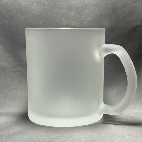 Sublimatable 8 ounce Glass Mug - Frosted or Clear - Frosted