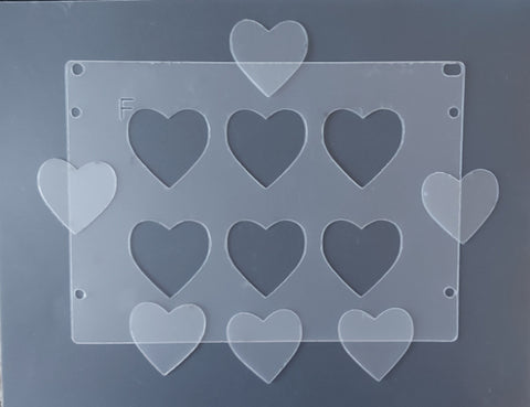 2" Heart Plastic Template for Etching