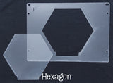 Light Base Shapes Plastic Template for Etching ~ Multiple Styles - Hexagon